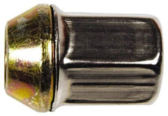 Dorman - M12-1.5 Stainless Finish Capped Wheel Nut - 19mm Hex, 32mm OAL, 60° Seat Angle - Makers Industrial Supply