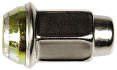 Dorman - 1/2-20 Stainless Finish Capped Wheel Nut - 3/4" Hex, 1-5/8" OAL, 60° Seat Angle - Makers Industrial Supply