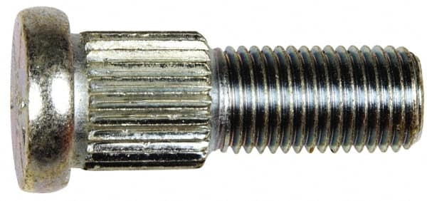 Dorman - 7/16-20 Serrated Bolt Wheel Stud - 0.555" Knurl, 1-7/16" OAL, 17/32" Shoulder Length - Makers Industrial Supply