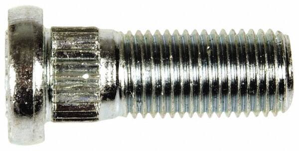 Dorman - M12-1.25 Serrated Bolt Wheel Stud - 13mm Knurl, 32mm OAL, 10mm Shoulder Length - Makers Industrial Supply