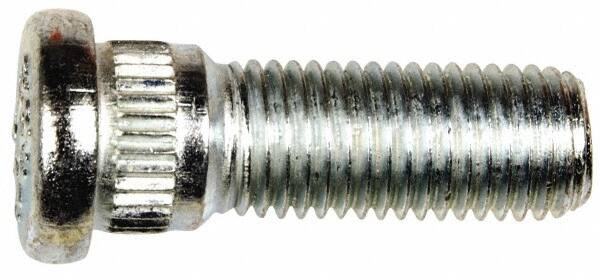 Dorman - M12-1.5 Serrated Bolt Wheel Stud - 14.22mm Knurl, 37mm OAL, 8mm Shoulder Length - Makers Industrial Supply