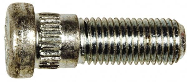 Dorman - M12-1.5 Serrated Bolt Wheel Stud - 14.1mm Knurl, 38.5mm OAL, 11.5mm Shoulder Length - Makers Industrial Supply