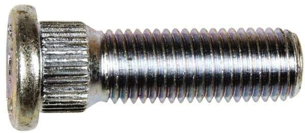 Dorman - M12-1.5 Serrated Bolt Wheel Stud - 14.35mm Knurl, 42.5mm OAL, 8mm Shoulder Length - Makers Industrial Supply