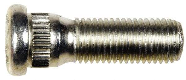 Dorman - M12-1.5 Serrated Bolt Wheel Stud - 14.2mm Knurl, 40mm OAL, 8mm Shoulder Length - Makers Industrial Supply