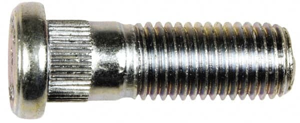 Dorman - M12-1.5 Serrated Bolt Wheel Stud - 12.22mm Knurl, 36mm OAL, 9mm Shoulder Length - Makers Industrial Supply