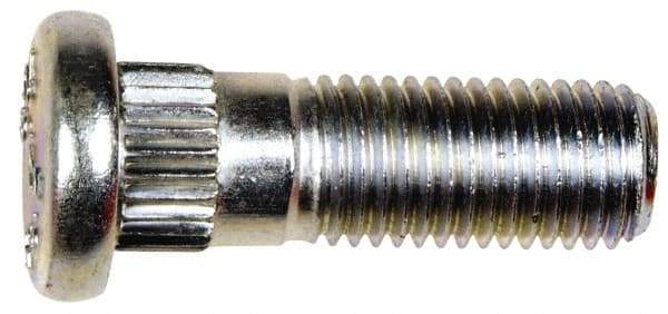 Dorman - M12-1.5 Serrated Bolt Wheel Stud - 12.9mm Knurl, 37.5mm OAL, 13mm Shoulder Length - Makers Industrial Supply