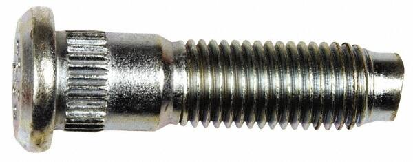 Dorman - M12-1.5 Serrated Bolt Wheel Stud - 13.46mm Knurl, 48mm OAL, 14mm Shoulder Length - Makers Industrial Supply