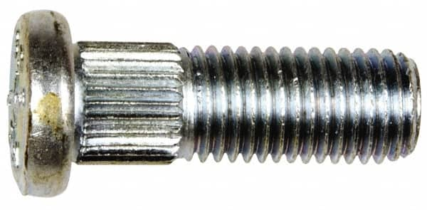 Dorman - M10-1.25 Serrated Bolt Wheel Stud - 10.24mm Knurl, 29mm OAL, 9mm Shoulder Length - Makers Industrial Supply