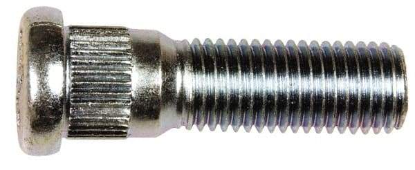 Dorman - M12-1.5 Serrated Bolt Wheel Stud - 14.17mm Knurl, 44.5mm OAL, 12.5mm Shoulder Length - Makers Industrial Supply