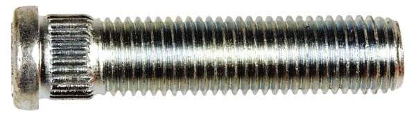 Dorman - M12-1.5 Serrated Bolt Wheel Stud - 12.8mm Knurl, 54mm OAL, 8mm Shoulder Length - Makers Industrial Supply