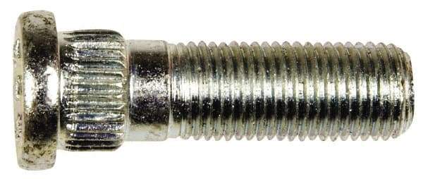 Dorman - M12-1.25 Serrated Bolt Wheel Stud - 14.35mm Knurl, 42mm OAL, 13.5mm Shoulder Length - Makers Industrial Supply