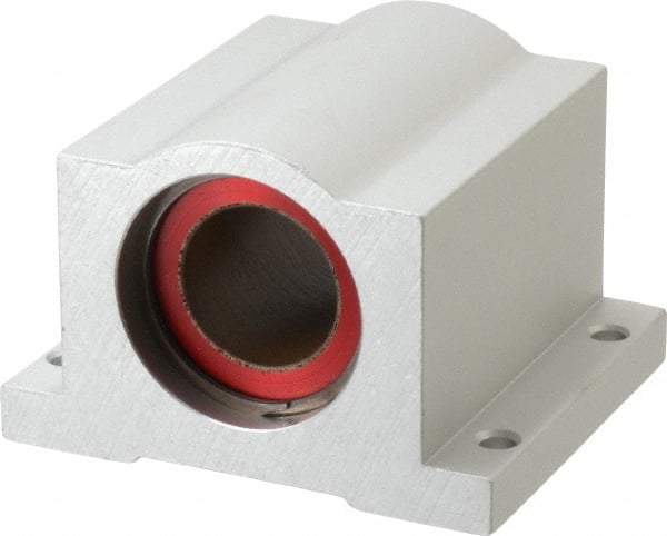 Pacific Bearing - 1" ID, 3-1/4" OAW x 2.813" OAL x 2.813" OAH Pillow Block - 3,525 Lb Static Cap, 2-7/8" Btw Mnt Hole Ctrs, 1.187" Base-to-Ctr Ht, Aluminum - Makers Industrial Supply