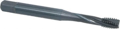 OSG - M6x1.00 Metric Coarse 3 Flute 6H Modified Bottoming Spiral Flute Tap - Powdered Metal, Oxide Finish, 2-1/2" OAL, Right Hand Flute, Right Hand Thread, D5, Series EXOTAP - Makers Industrial Supply