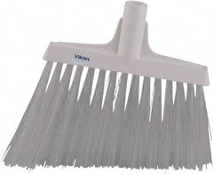 Vikan - 9-1/2" Wide, White Synthetic Bristles, Angled Broom - Makers Industrial Supply