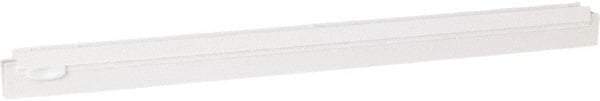 Vikan - 24" Rubber Blade Squeegee Refill - Double Edge, White, Plastic Holder - Makers Industrial Supply