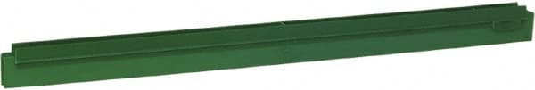 Vikan - 24" Rubber Blade Squeegee Refill - Double Edge, Green, Plastic Holder - Makers Industrial Supply