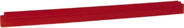 Vikan - 24" Rubber Blade Squeegee Refill - Double Edge, Red, Plastic Holder - Makers Industrial Supply