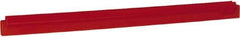 Vikan - 24" Rubber Blade Squeegee Refill - Double Edge, Red, Plastic Holder - Makers Industrial Supply