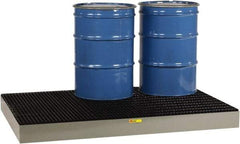 Little Giant - 99 Gal Sump, 9,000 Lb Capacity, 6 Drum, Steel Spill Deck or Pallet - 76" Long x 51" Wide x 6-1/2" High - Makers Industrial Supply