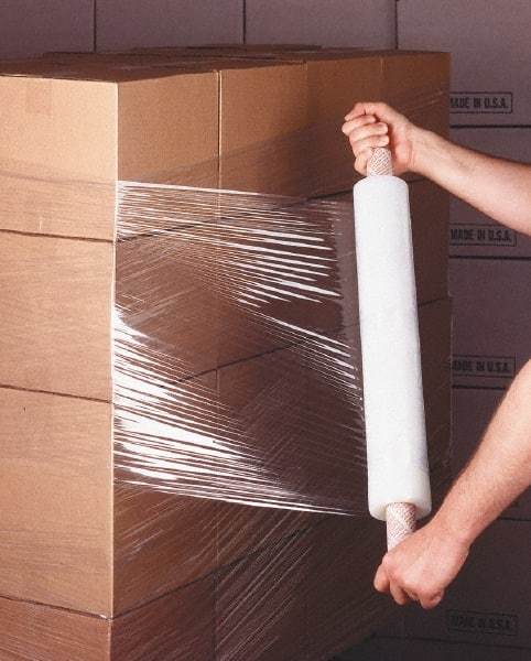 Stretch Associates - 20" x 1,000' 80 Gauge Clear Handwrap Stretch Film - 80 Gauge, Clear - Makers Industrial Supply