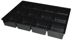 Kennedy - Tool Box Durable ABS Plastic Organizer - 23" Wide x 16-1/2" Deep x 4" High, Black, For 27" Wide Roller Cabinets - Makers Industrial Supply