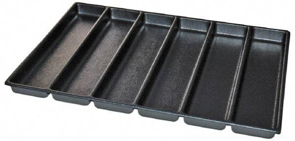 Kennedy - Tool Box Durable ABS Plastic Organizer - 25" Wide x 18-1/2" Deep x 2" High, Black, For 29" Wide Roller Cabinets - Makers Industrial Supply