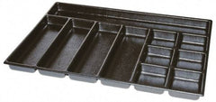 Kennedy - Tool Box Durable ABS Plastic Organizer - 25" Wide x 18-1/2" Deep x 2" High, Black, For 29" Wide Roller Cabinets - Makers Industrial Supply