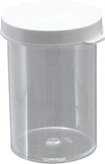 Dynalon Labware - 20 Drams Vial - Polystyrene, Clear, 2-1/2" High x 1-1/2" Diam, 3/4" Cap - Makers Industrial Supply