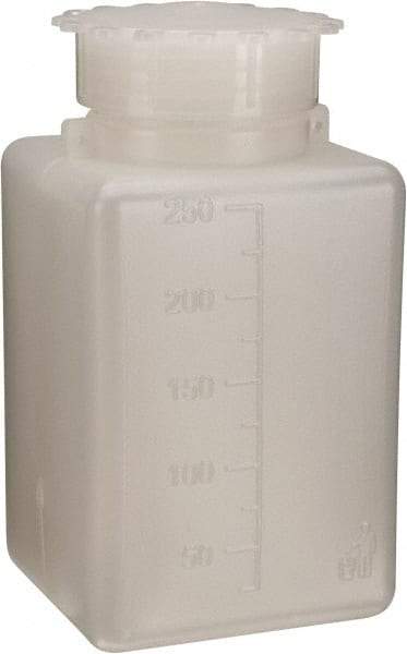 Dynalon Labware - 250 mL Wide-Mouth Bottle - Polyethylene, Translucent, 4.52" High x 2.17" Diam, 3/4" Cap - Makers Industrial Supply