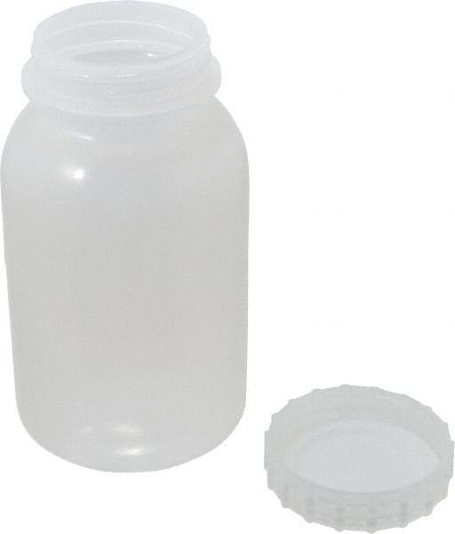 Bel-Art - 32 oz Wide-Mouth Bottle - Polypropylene, Translucent, 7" High x 3.9" Diam, 3/4" Cap - Makers Industrial Supply