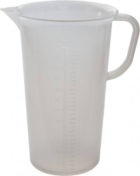 Bel-Art - 3,000 ml Polypropylene Graduated Pitcher - 100 ml Graduation, x 10-1/2" High - Makers Industrial Supply