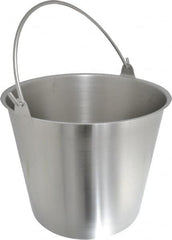 VOLLRATH - 3-1/4 Gal Tapered Cylinder Stainless Steel Pail - 9-1/4" High x 30-1/2" Diam - Makers Industrial Supply