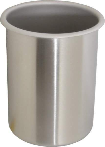 VOLLRATH - Round, Chrome Stainless Steel Food Storage Container - 6.8" High x 4.9" Wide - Makers Industrial Supply