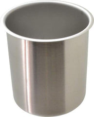 VOLLRATH - Round, Chrome Stainless Steel Food Storage Container - 7.3" High x 6.1" Wide - Makers Industrial Supply