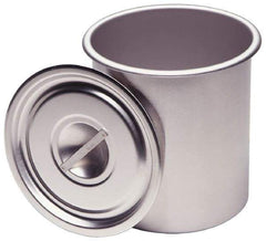 VOLLRATH - Round, Chrome Stainless Steel Food Storage Container - 10.9" High x 9" Wide - Makers Industrial Supply