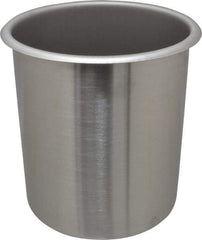 VOLLRATH - Round, Chrome Stainless Steel Food Storage Container - 7.6" High x 6-1/2" Wide - Makers Industrial Supply