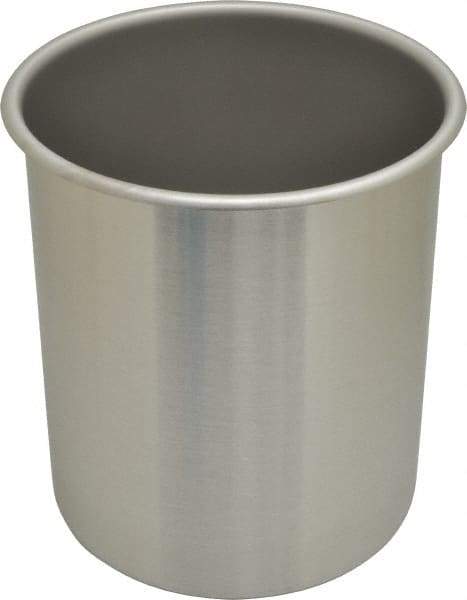 VOLLRATH - Round, Chrome Stainless Steel Food Storage Container - 8.6" High x 7.3" Wide - Makers Industrial Supply