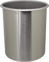 VOLLRATH - Round, Chrome Stainless Steel Food Storage Container - 9.8" High x 8" Wide - Makers Industrial Supply