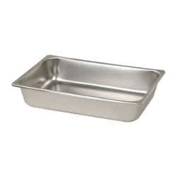 VOLLRATH - Rectangular, Chrome Stainless Steel Food Pan - 2-1/2" High x 6.4" Wide x 10.4" Long - Makers Industrial Supply