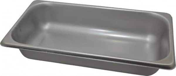 VOLLRATH - Rectangular, Chrome Stainless Steel Food Pan - 2-1/2" High x 6.9" Wide x 12.8" Long - Makers Industrial Supply