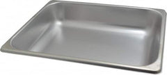 VOLLRATH - Rectangular, Chrome Stainless Steel Food Pan - 2-1/2" High x 10.4" Wide x 12.8" Long - Makers Industrial Supply