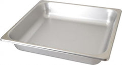 VOLLRATH - Rectangular, Chrome Stainless Steel Food Pan - 2-1/2" High x 12.8" Wide x 13.9" Long - Makers Industrial Supply