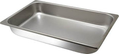 VOLLRATH - Rectangular, Chrome Stainless Steel Food Pan - 2-1/2" High x 9.8" Wide x 16.4" Long - Makers Industrial Supply