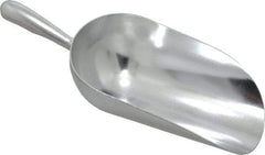 VOLLRATH - 55 oz Silver Cast Aluminum Round Bottom Scoop - 5-1/2" Wide Bowl, 4" Handle Length, 14.4" OAL - Makers Industrial Supply