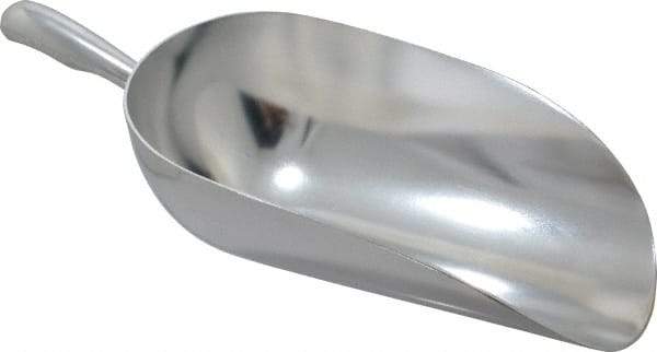 VOLLRATH - 86 oz Silver Cast Aluminum Round Bottom Scoop - 6.3" Wide Bowl, 4.3" Handle Length, 15.6" OAL - Makers Industrial Supply