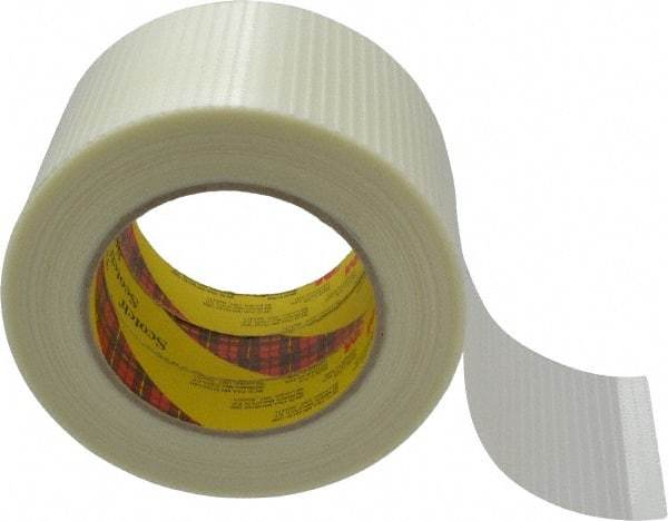 3M - 3" x 55 Yd Clear Rubber Adhesive Packaging Tape - Polypropylene Film Backing, 5.7 mil Thick, 150 Lb Tensile Strength, Series 8959 - Makers Industrial Supply