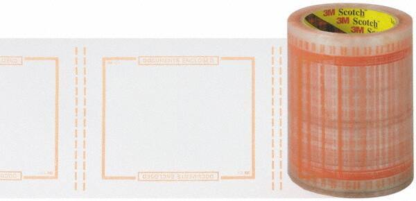 3M - 400 Piece, 10" Long x 6" Wide, Tape Roll - Document Enclosed, Clear with Orange Border - Makers Industrial Supply