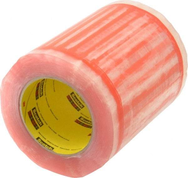 3M - 500 Piece, 8" Long x 6" Wide, Tape Roll - Document Enclosed, Clear with Orange Border - Makers Industrial Supply