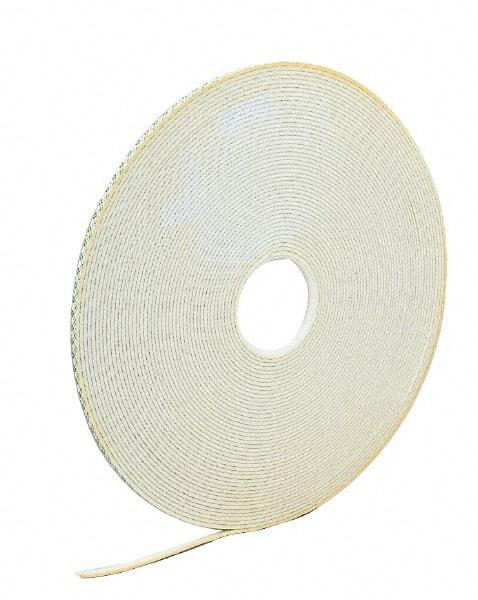 3M - 3/4" x 36 Yd Acrylic Adhesive Double Sided Tape - 1/16" Thick, Off-White, Urethane Foam Liner, Continuous Roll, Series 4016 - Makers Industrial Supply