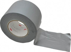 3M - 4" x 55m Silver Duct Tape - 9 mil, Rubber Adhesive, Polyethylene Film Backing, 25 Lb/ln Tensile Strength, 200°F Max, Series 3939 - Makers Industrial Supply